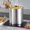 Stainless Steel Stockpot with Basket Lid and Handle for Boiling Steaming or Frying